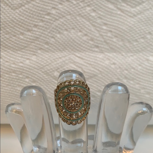 ⭐️NWOT⭐️✨Gold and Blue Ring with Small Silver Gem✨ - Picture 2 of 5